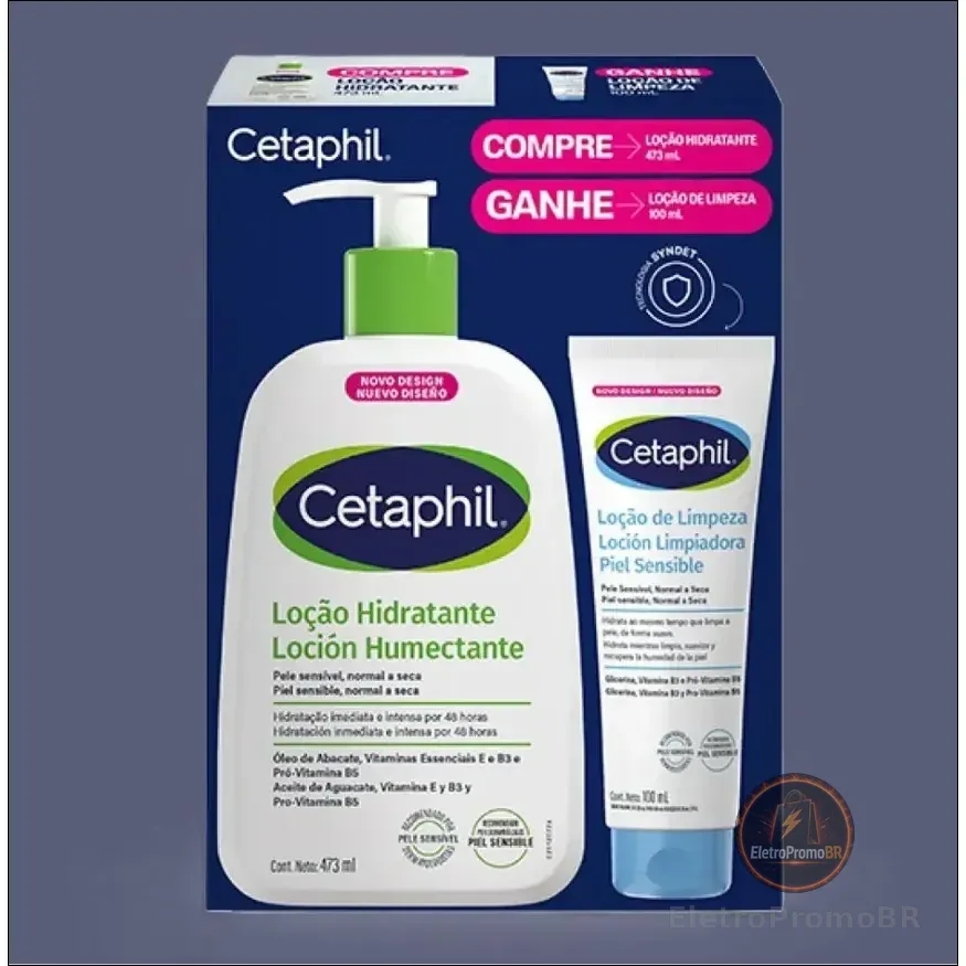 Kit Cetaphil Loção 473ml + Loção De Limpeza 100ml Sem Fragrância