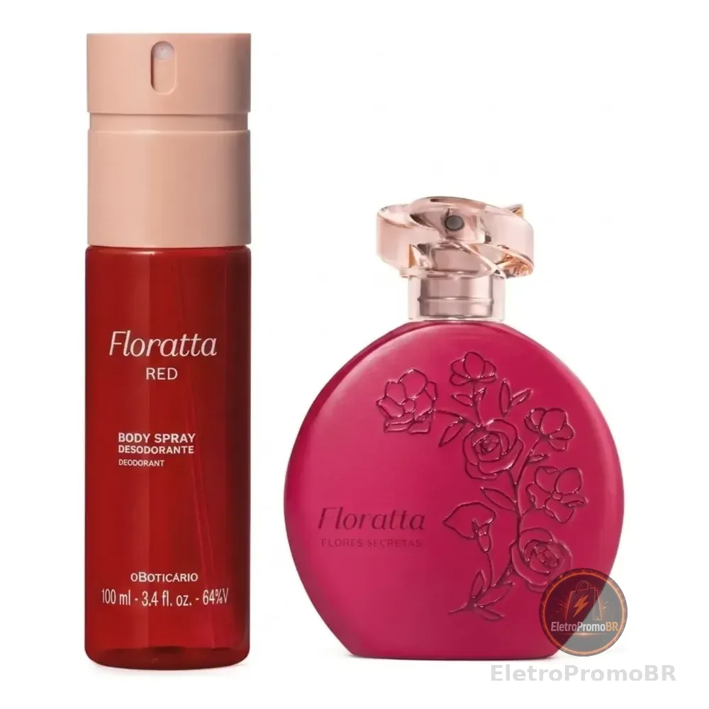 Combo Floratta Flores Secretas 75ml + Red Body Spray Desodor
