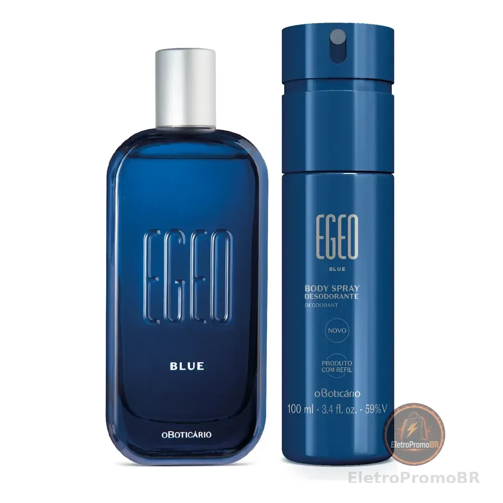 Combo Egeo Blue: Desodorante Colônia 90ml + Body Spray 100ml