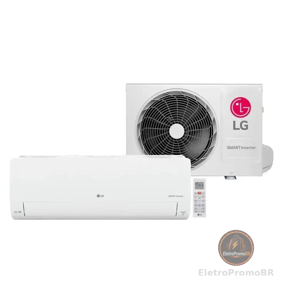 Ar Condicionado Split Hi Wall LG Inverter Smart Voice AI 12.000 Btus Frio 220v R-32