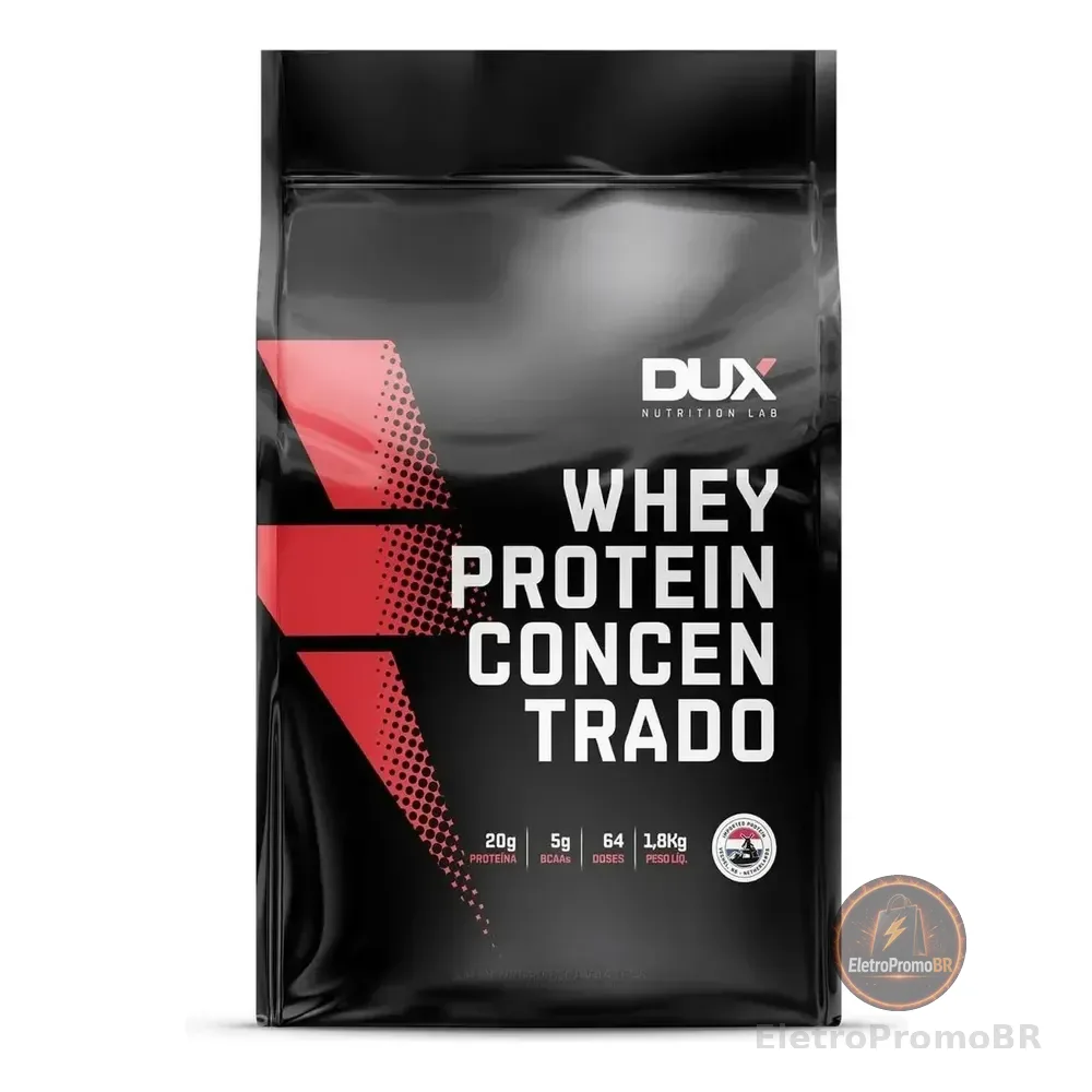 Whey Protein Concentrado - 1,8 Kg Dux Nutrition Sabor Morango