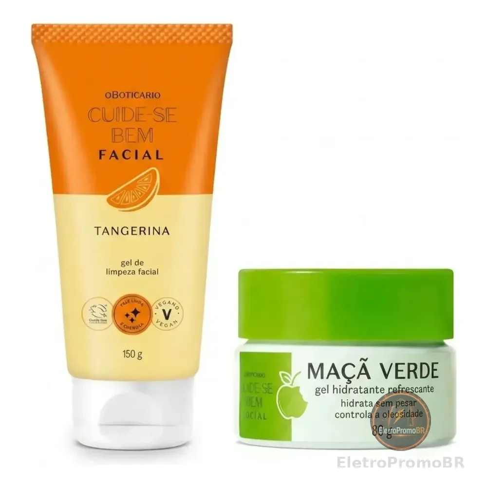 Combo Cuide-se Bem Facial: Gel De Limpeza Tangerina 250g + C