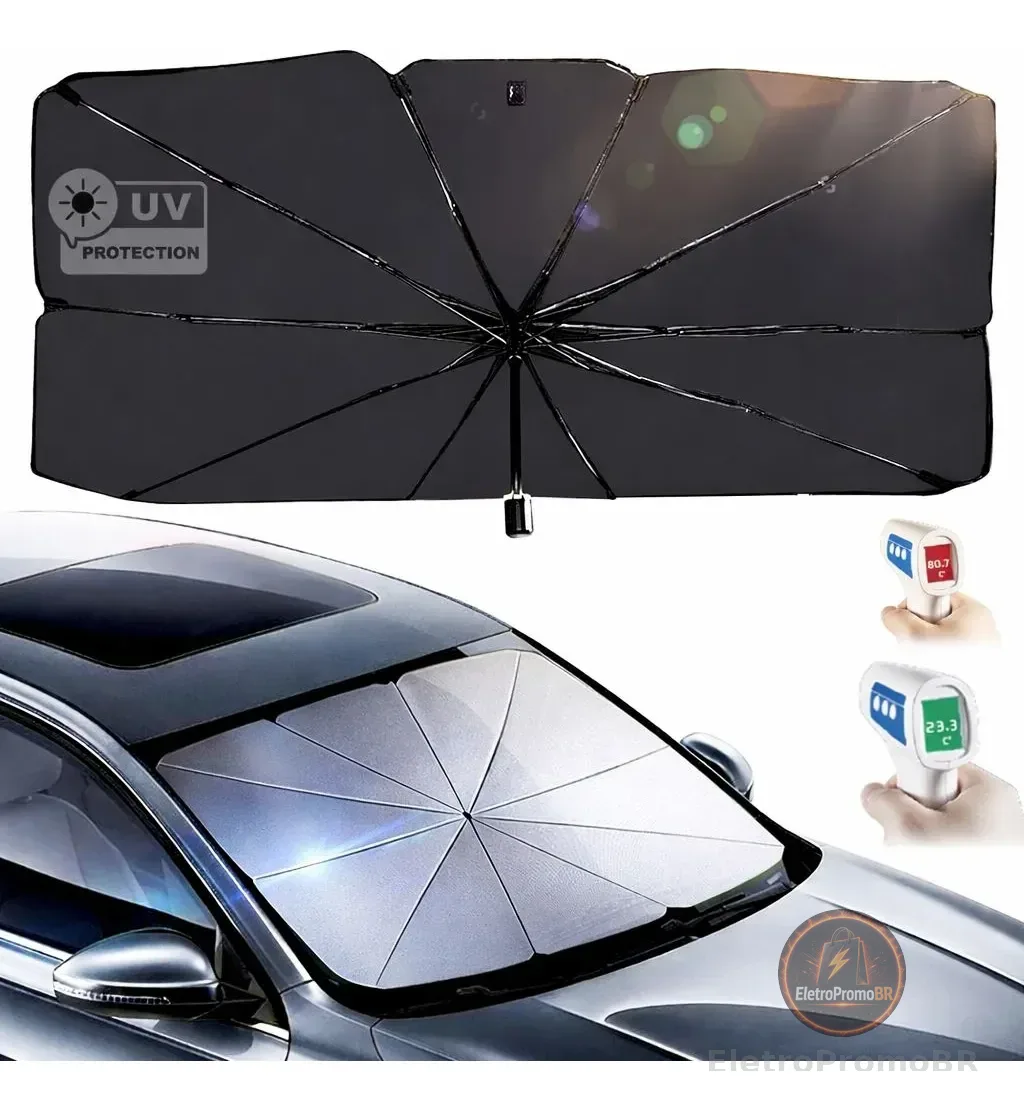Painel Guarda Sol Proteção Solar Uv para-brisa Quebra Sol para Painel Carro