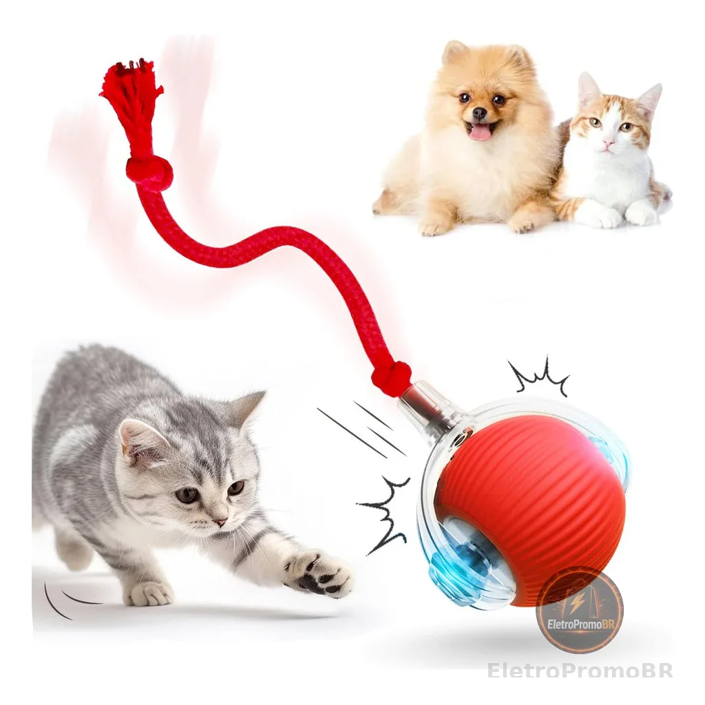 Bola Brinquedos com Cauda De Rolamento Automático  Do Falso Recarregável Bola Inteligente Gato Interativo