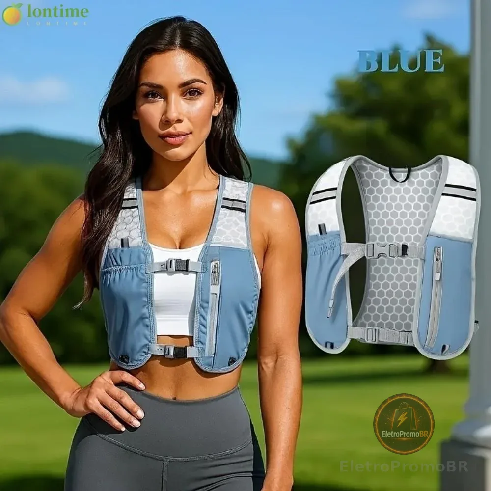 Colete De Corrida LONTIME , Nylon Impermeável Com Suporte Para Telefone Armazenamento Garrafa De Água Corrente , Reflexi