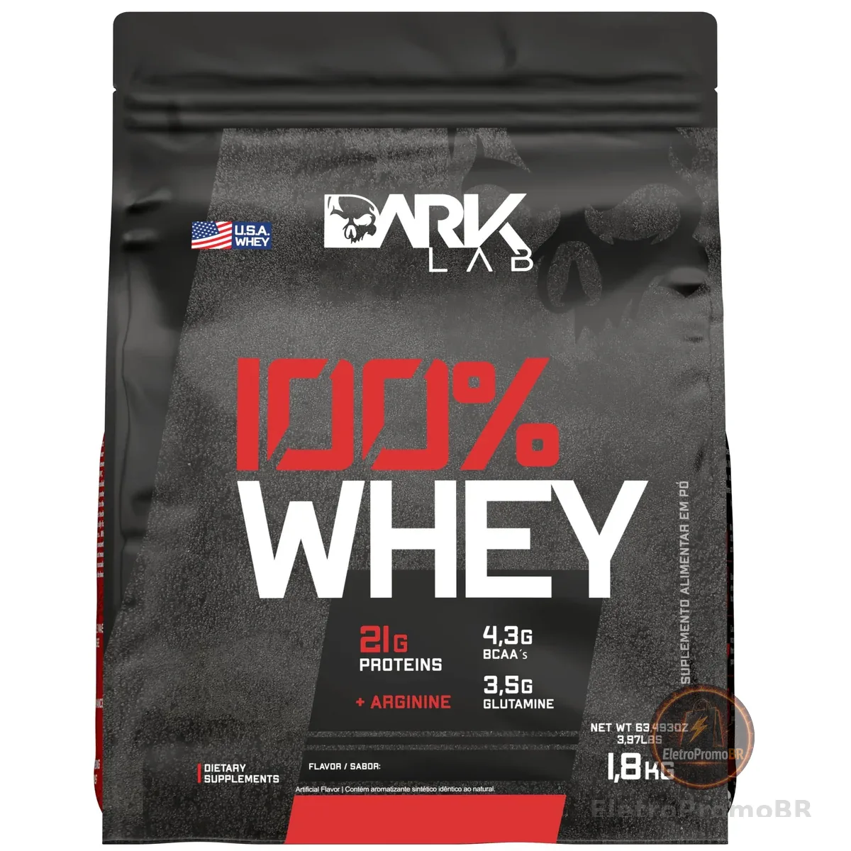 Whey 100% Concentrado Refil 1,8kg Chocolate Dark Lab