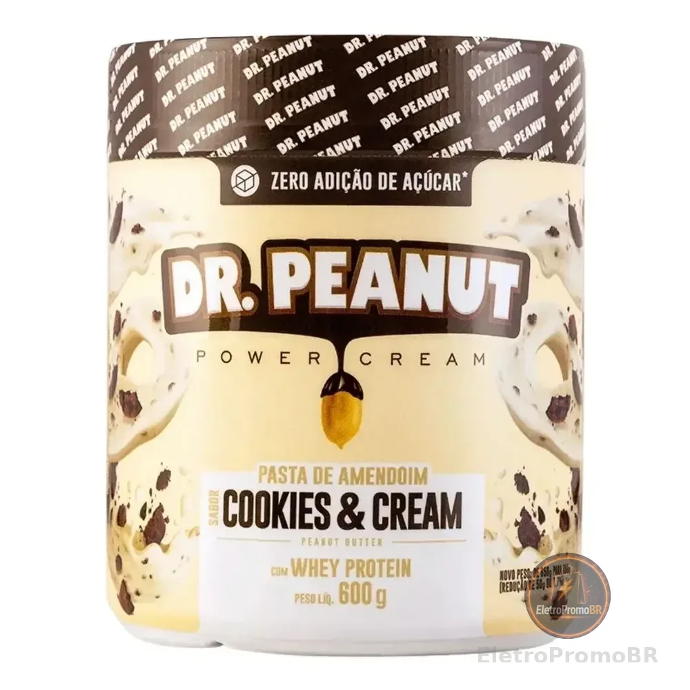 Suplemento Em Pasta Dr. Peanut Com Whey Protein Sabor Cookie Cookies & Cream