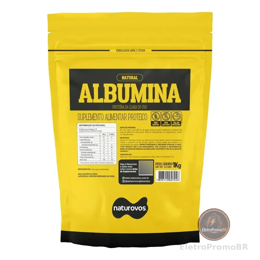 Suplemento En Pó Naturovos Sabor Natural X 1kg