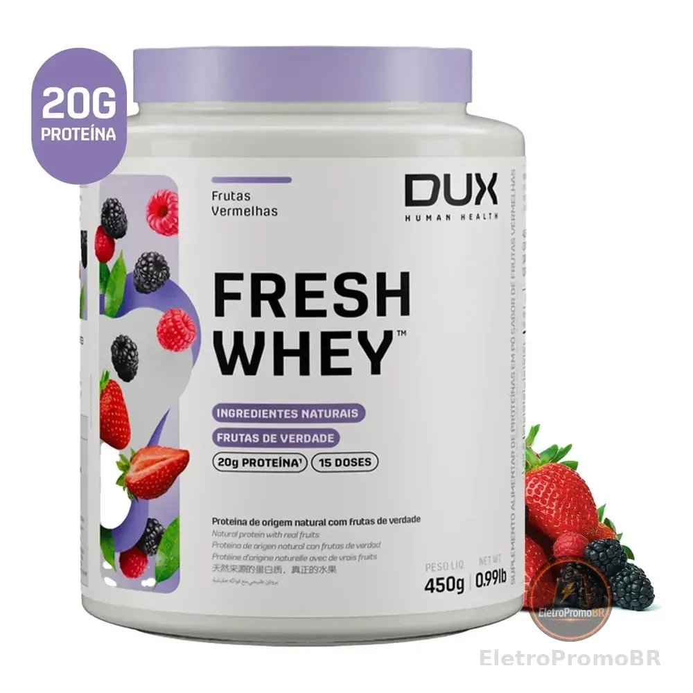 Dux Human Health Fresh Whey Proteína Frutas Vermelhas 450g