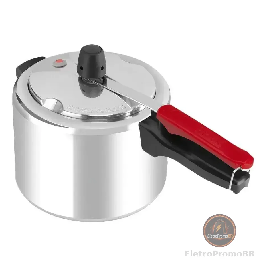 Panela De Pressão Clock Eco Polida Com Fechamento Interno Alum?nio