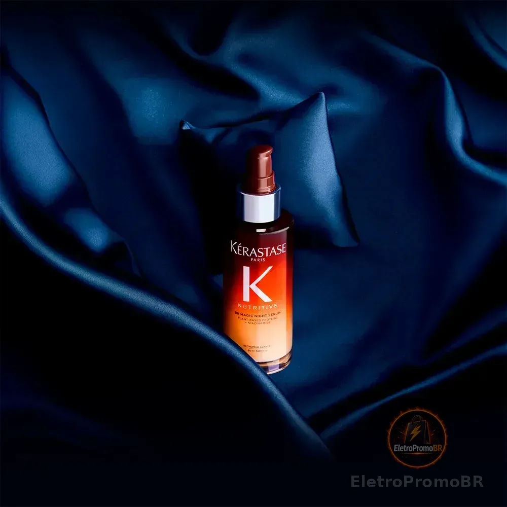 Sérum Capilar Noturno Para Cabelos Secos Restaura A Fibra Capilar Com Ação Antifrizz Para Nutrição, Maciez E Brilho Intenso Kérastase Nutritive 8h Magic Night 90ml