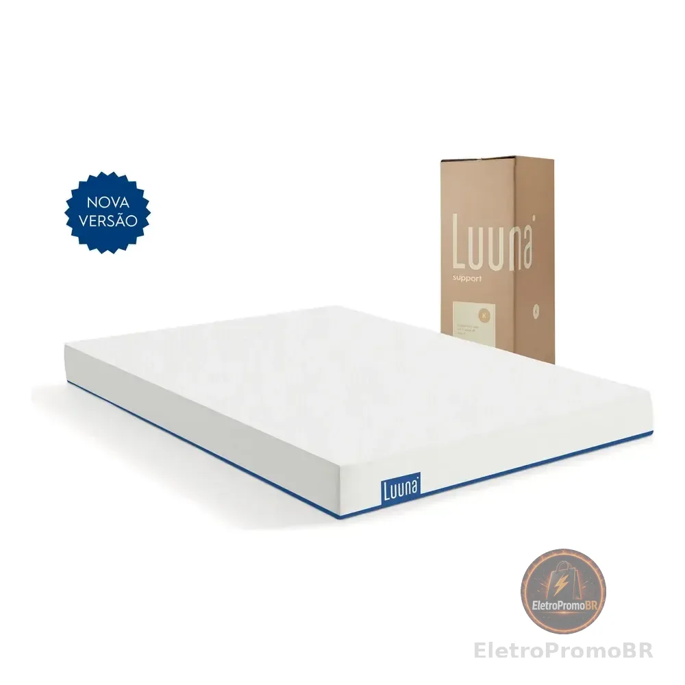 Colchão Casal Luuna Support, Espuma Firme, 10 Anos De Garantia, 18cm, Ortopédico Com Suporte À Coluna Branco
