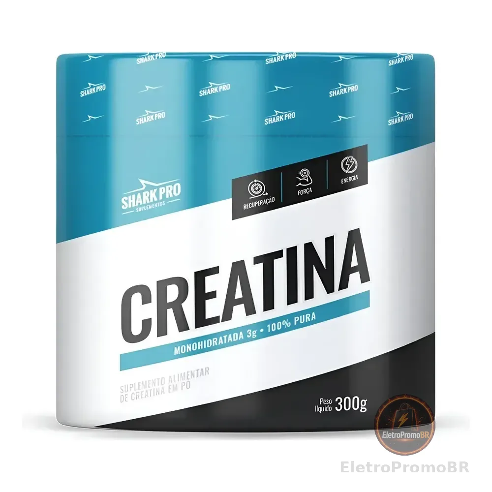 Creatina Monohidratada Shark Pro 300g Natural