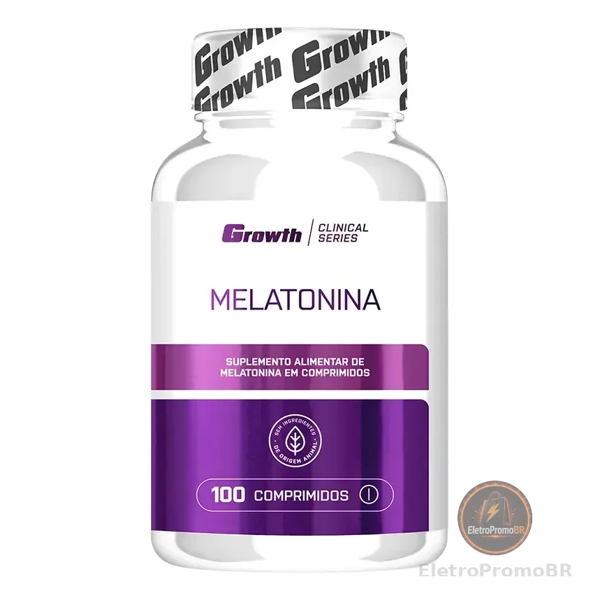 Melatonina (0.21mg) 100 Comprimidos Growth Supplements - Sem Sabor Natural