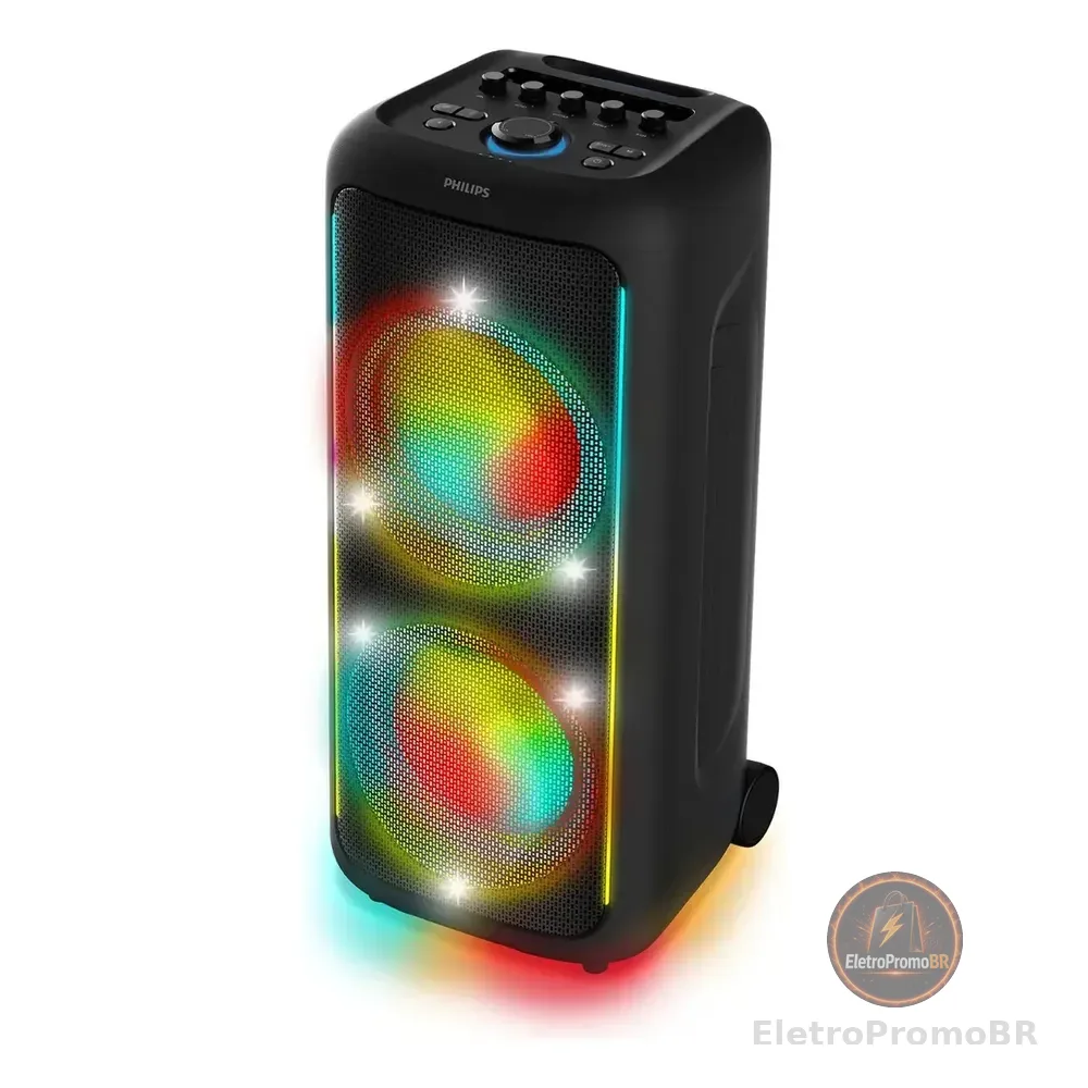 Caixa De Som Bluetooth Tax5000/78, 1800w, Philips, Preto, Party Speaker 127/220v