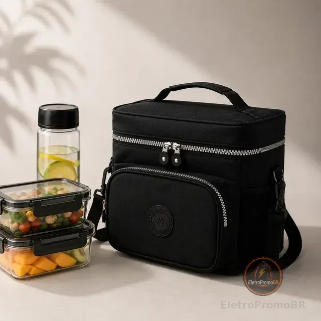 Bolsa Térmica De Mão Marmita Lancheira C/ Alça Trabalho Luxo