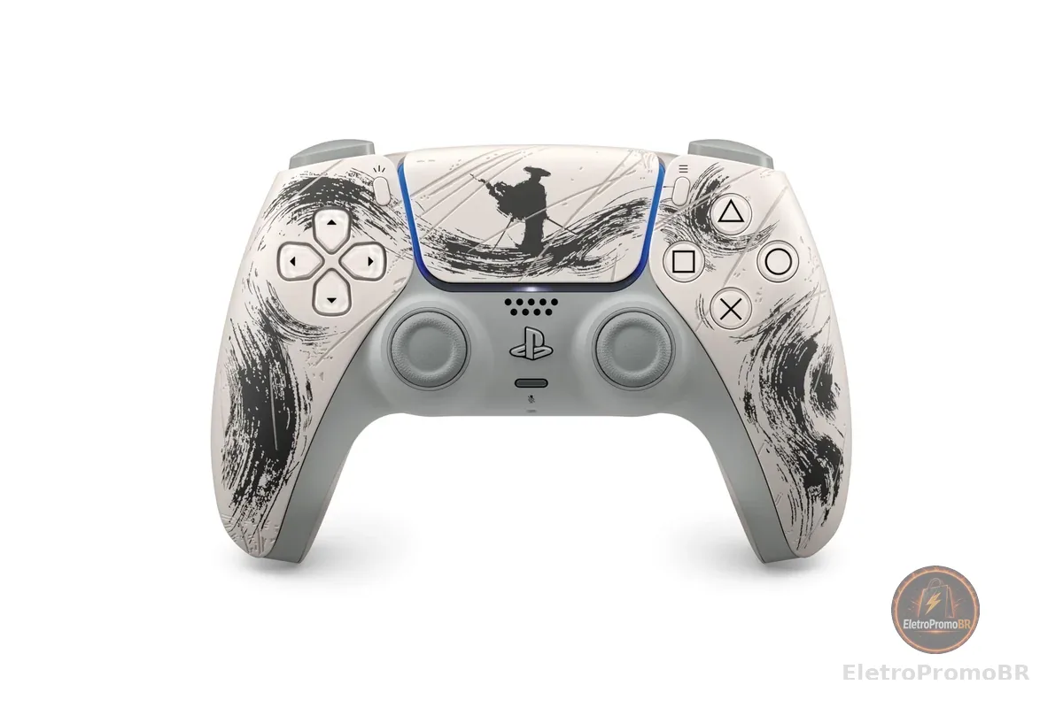 Controle sem fio DualSense® – Edição Limitada Black: Ghost of Yōtei - PlayStation 5
