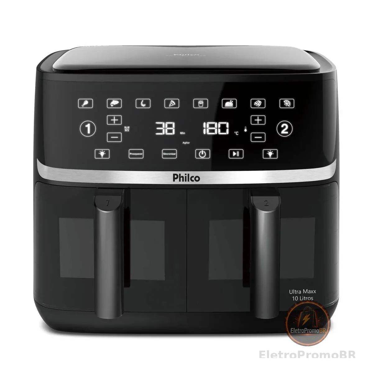 Air Fryer Philco 10L Cesto Duplo 2000W PAF10A 220V