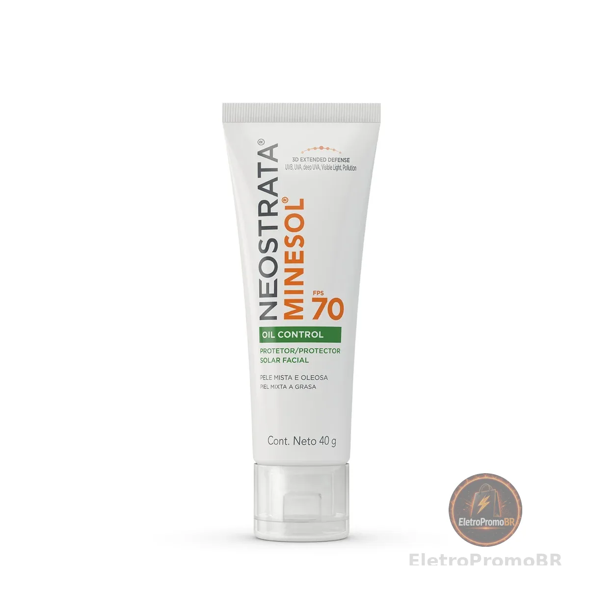 Neostrata Minesol Protetor Solar Facial Oil Control, Sem Cor, FPS 70, 40g
