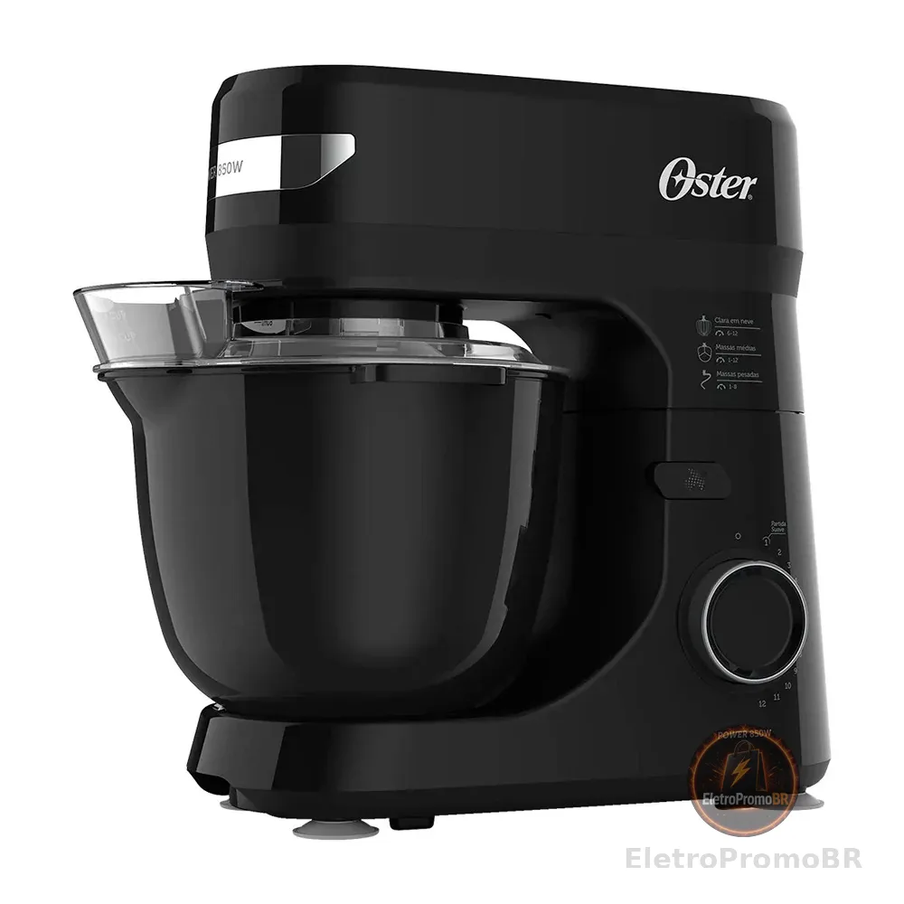 Batedeira Planetária Oster Black lll Power 850w 4 Litros Preta - 127v