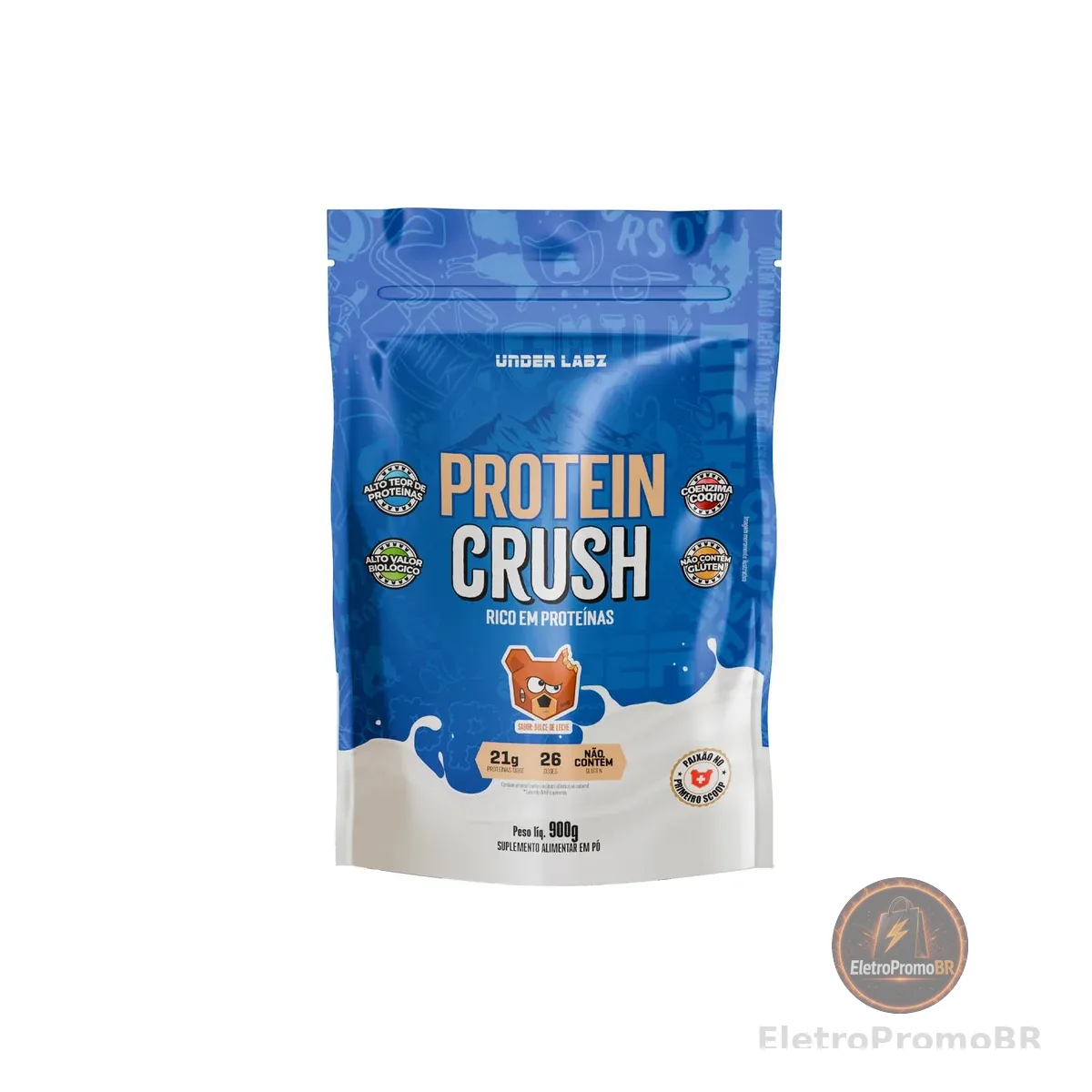 Protein Crush (900g) — Under Labz | 21g of Protein per Serving, Incredible Taste (Dulce de Leche), Low Carb, High Absorption — Hypertrophy Support and Muscle Recovery