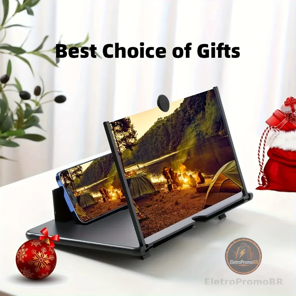 Amplificador De Imagem Da Tela Do Celular Lupa 3D 21,6CM*16,6CM*2,7CM Promoção