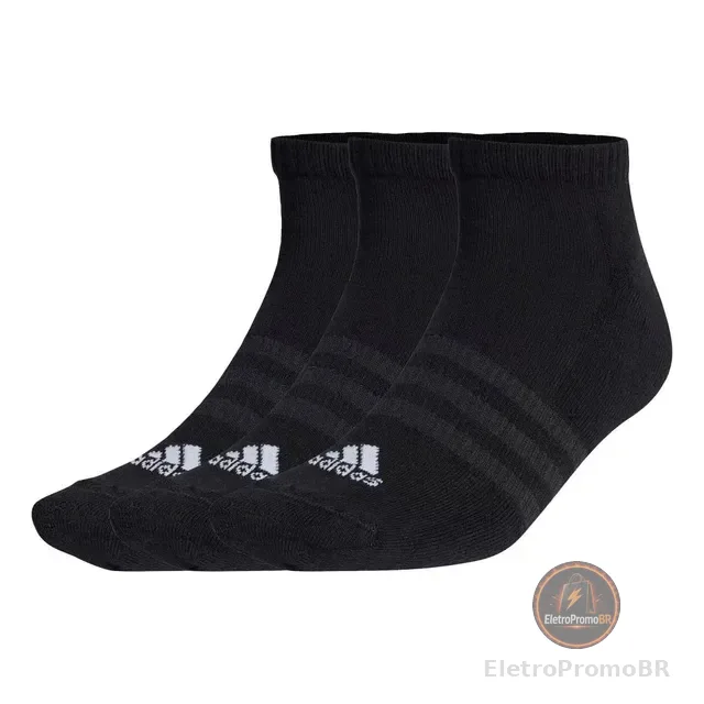 Meias Amortecidas Cano Baixo 3 Pares adidas