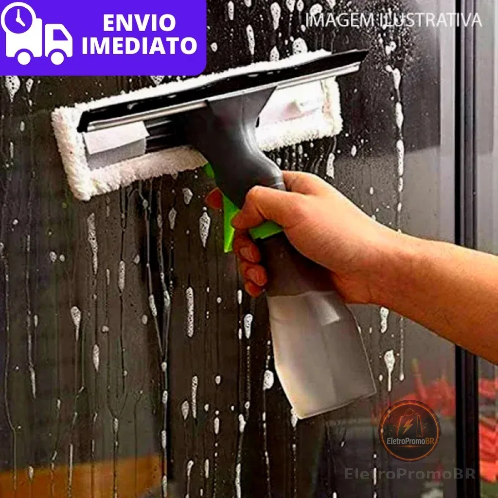 Rodo Spray Limpa E Seca Vidros 3 Em 1 250ml Multiuso MOP Limpador