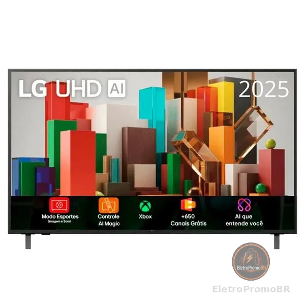 Smart Tv LG 55" 4K Ultra HD WebOS 25 AI Smart Magic Alexa 55AU801