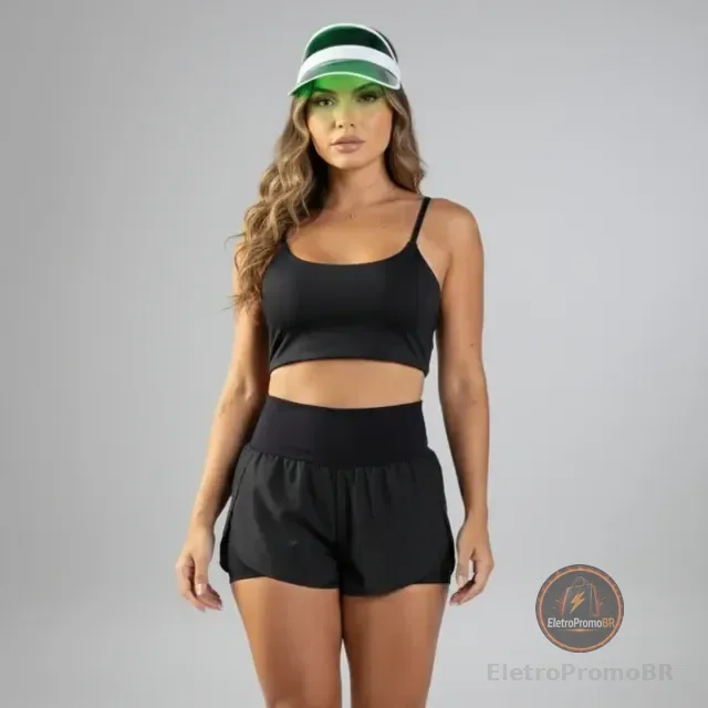 Conjunto Feminino Box Fitness Top + Short Treino Premium