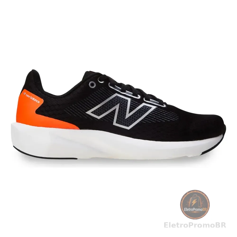 Tênis Masculino Esportivo Solado De Borracha New Balance Preto Lisa 42 Br