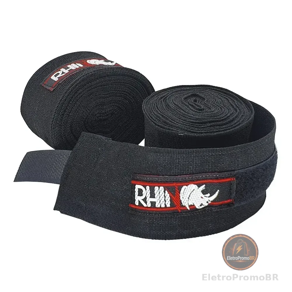 Bandagem Elástica Rhino Bandana 5m Metros - Preto
