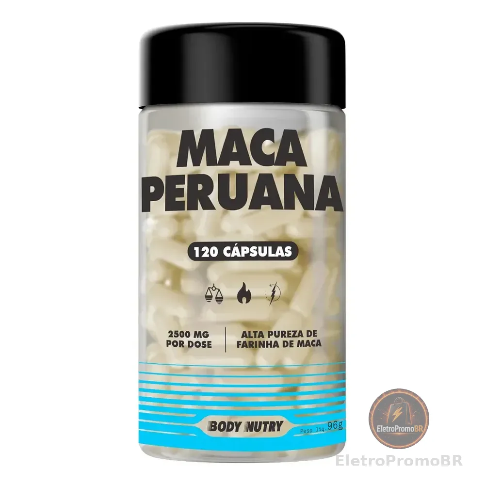 Maca Peruana Premium 2500mg 100% Pura Pote 120 Cápsulas Matéria Prima Importada Para Homens E Mulheres | Energia Resistência Sem Sabor