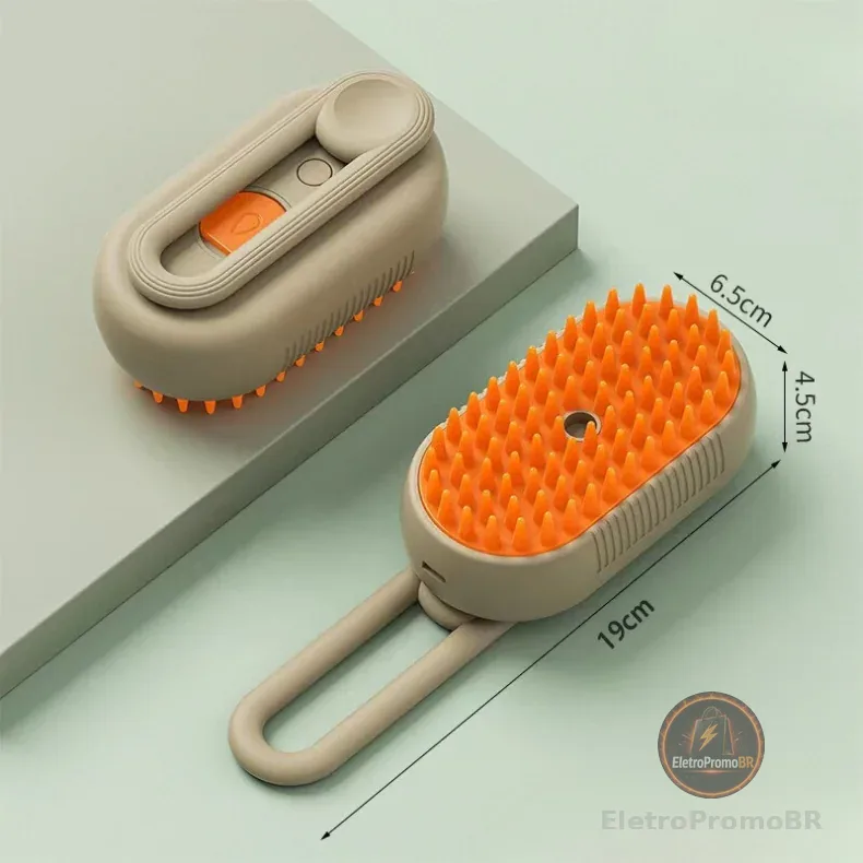 Escova A Vapor Para Gatos Cães 3 Em 1 Escovas Elétricas De Pêlos Pentes De Massagem