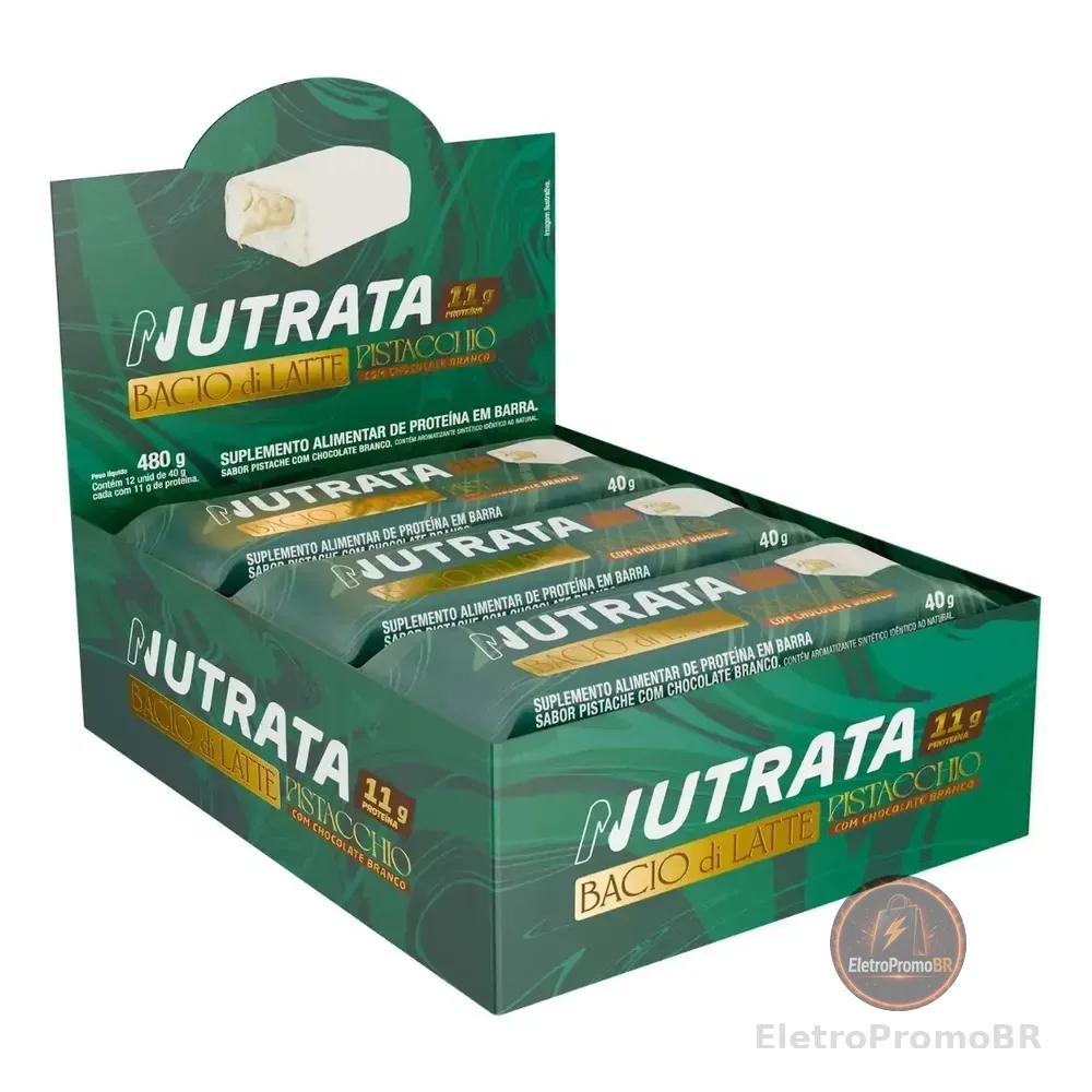 Barra Proteica Bacio Di Latte Pistache Nutrata 12un Pistache