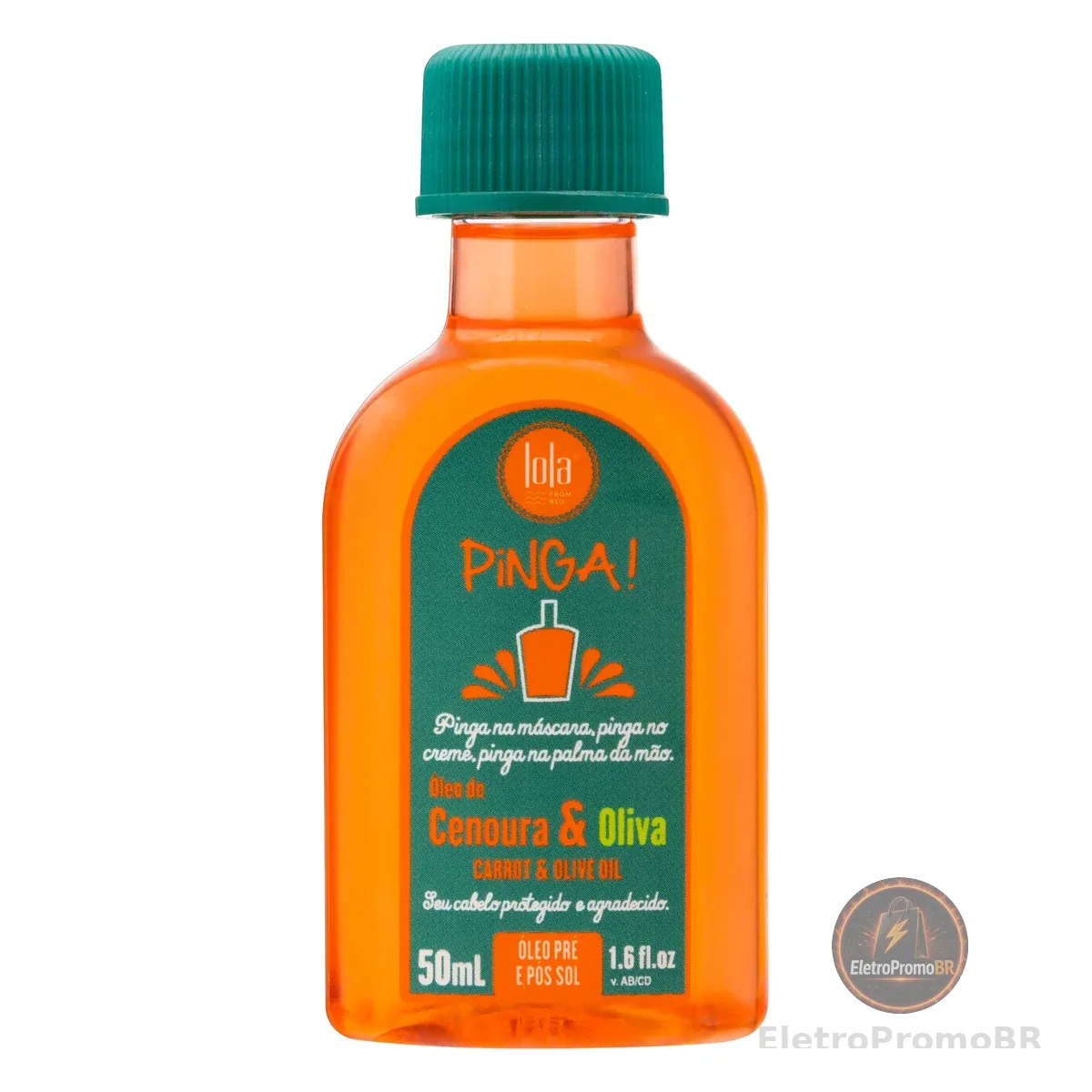 Pinga Cenoura e Oliva Óleo 50ml , Lola Cosmetics