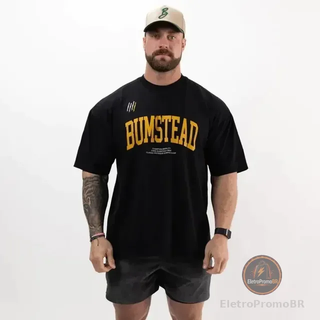 Camiseta Camisa Oversized  Academia Larga Musculação Algodão