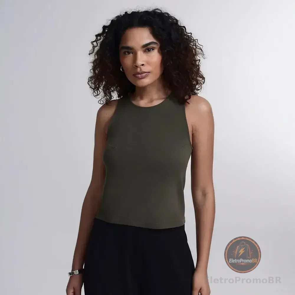 Regata Comfy Inlounge Feminino Insider Nori Green Canelado M