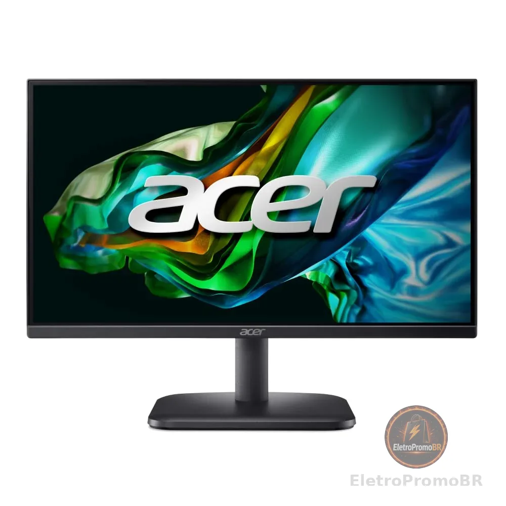 Monitor Acer EK271 Ebi Preto Full HD Painel LED IPS de 27 100 Hz Tecnologias Acer VisionCare e AMD FreeSync certificado energy star
