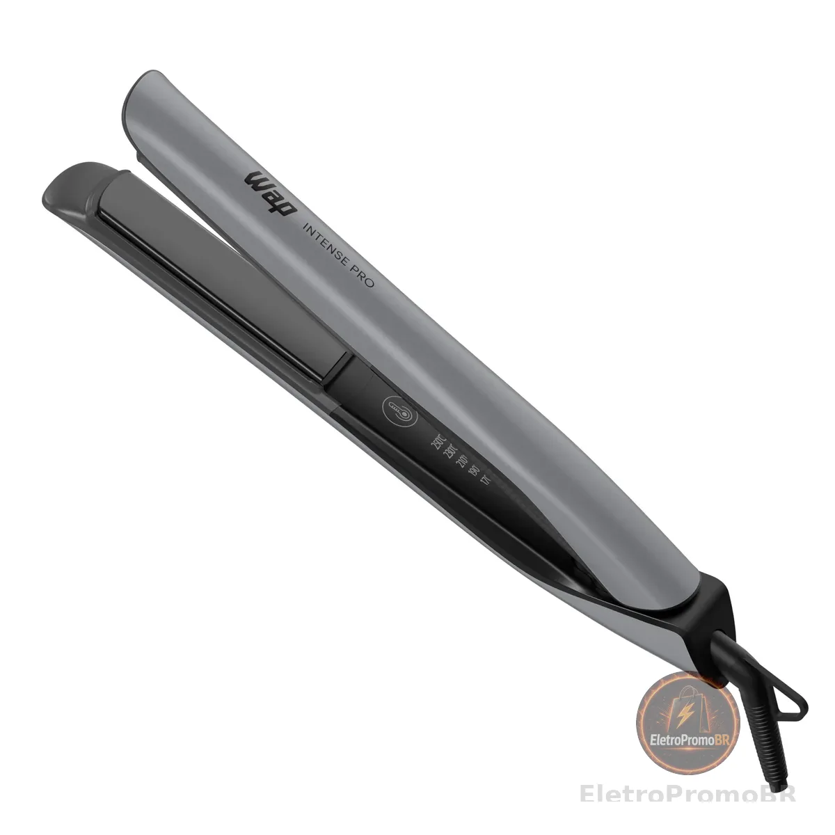 WAP Prancha de Cabelo INTENSE PRO WP482 250°C 5 Temperaturas e Revestimento Black Ceramic Capa Protetora Chapinha Bivolt