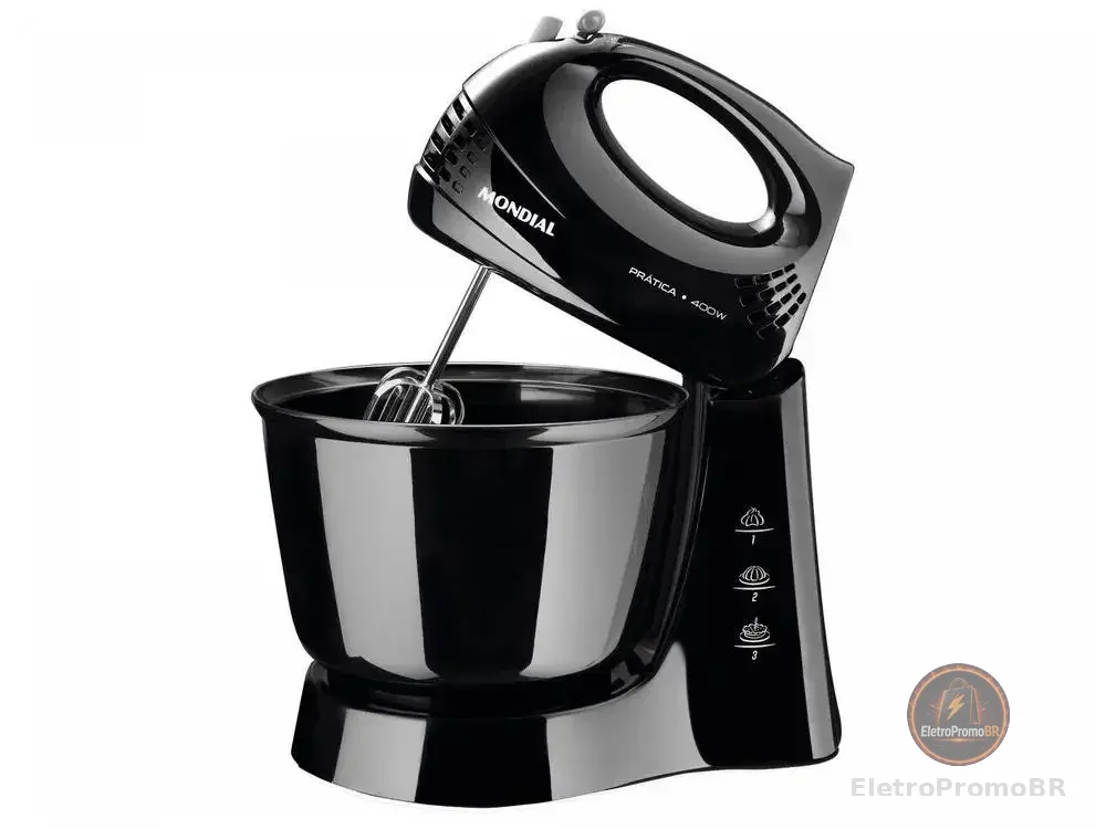 Batedeira Mondial Preta 400W Prática B-44-B - 110V - AliExpress 6