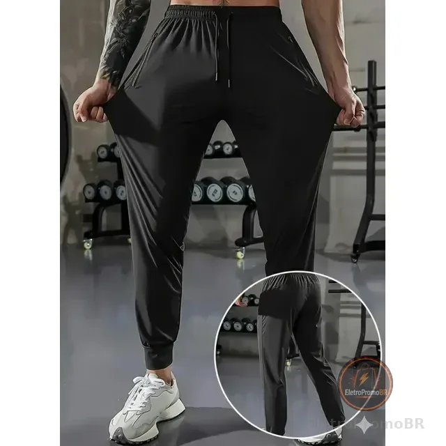 Calça Masculina Tactel Jogger Esportiva Academia Slim Treino