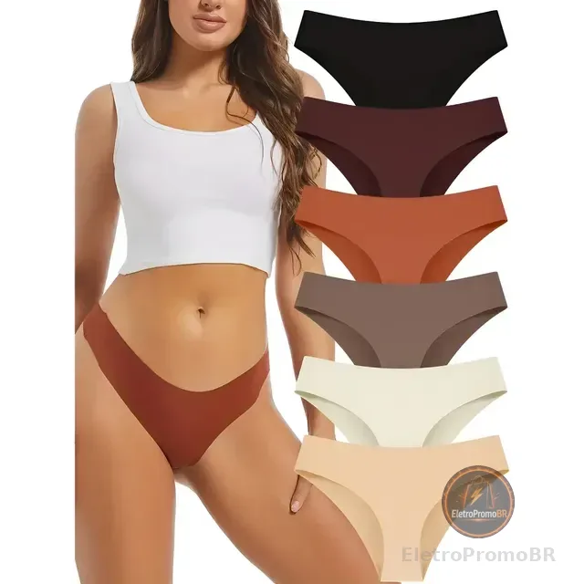 Kit 10 Calcinhas Tanga Premium Sem Costura De Microfibra
