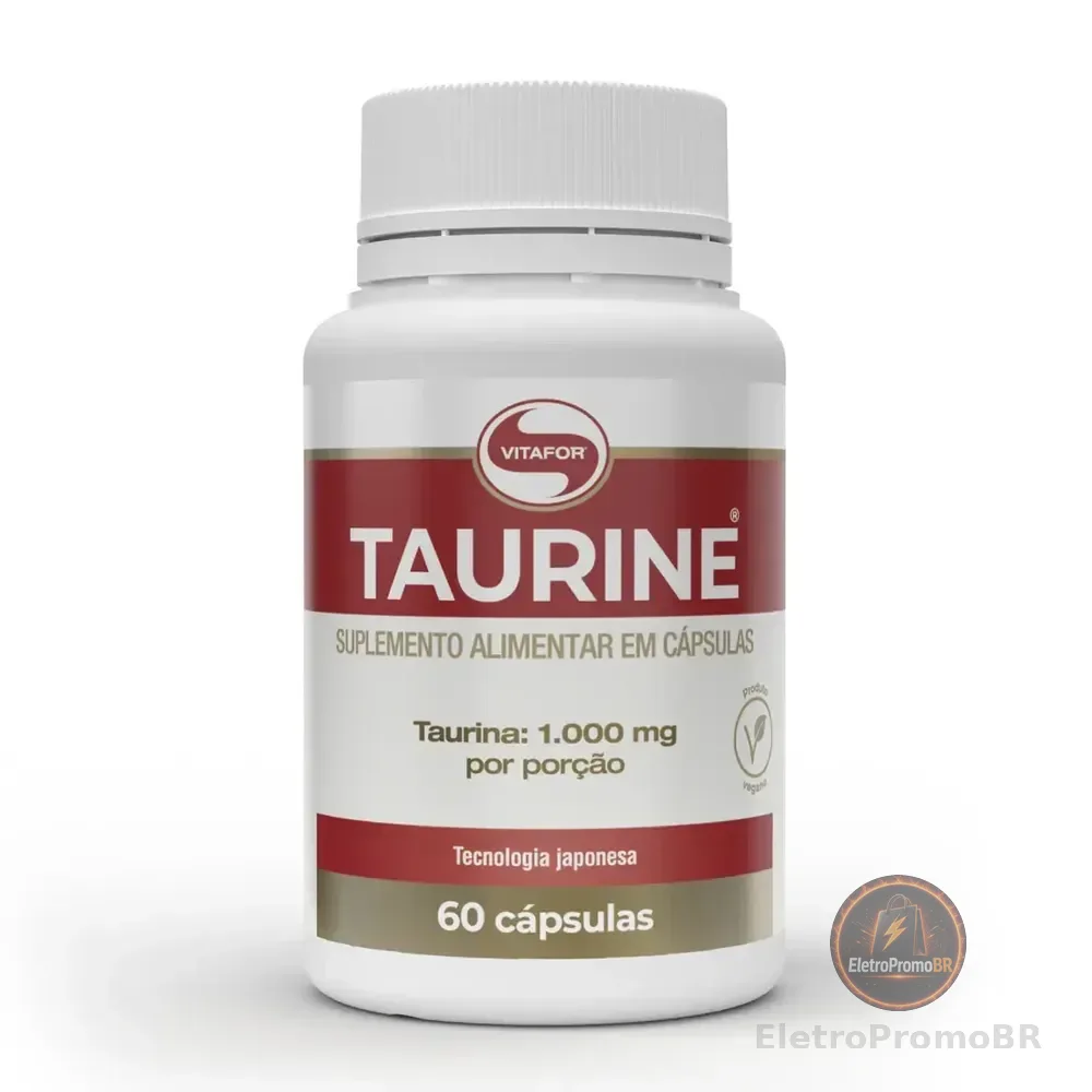 Taurine 60 Cápsulas Vitafor Sem Sabor