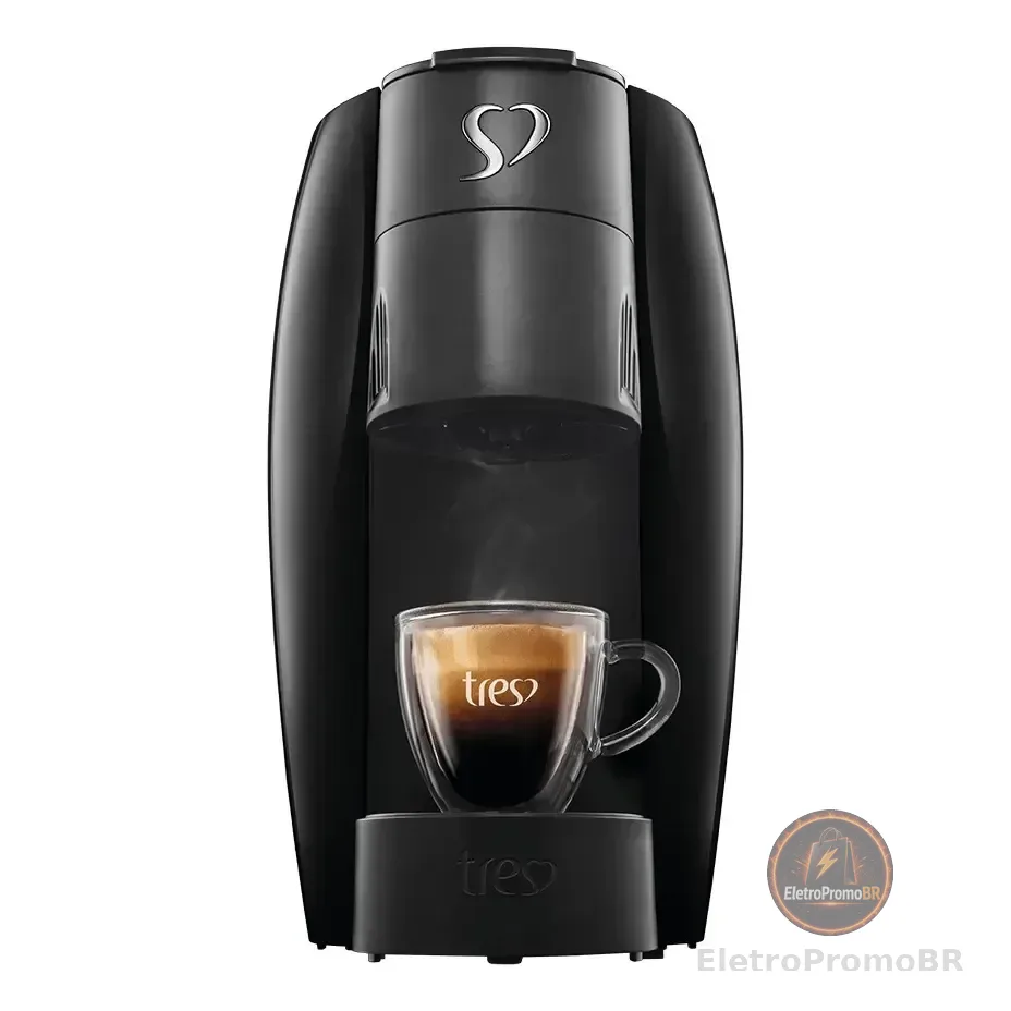 Cafeteira Tres Corações Lov Automática Preta-brilhante Cor Preto Preto Brilhante 220v