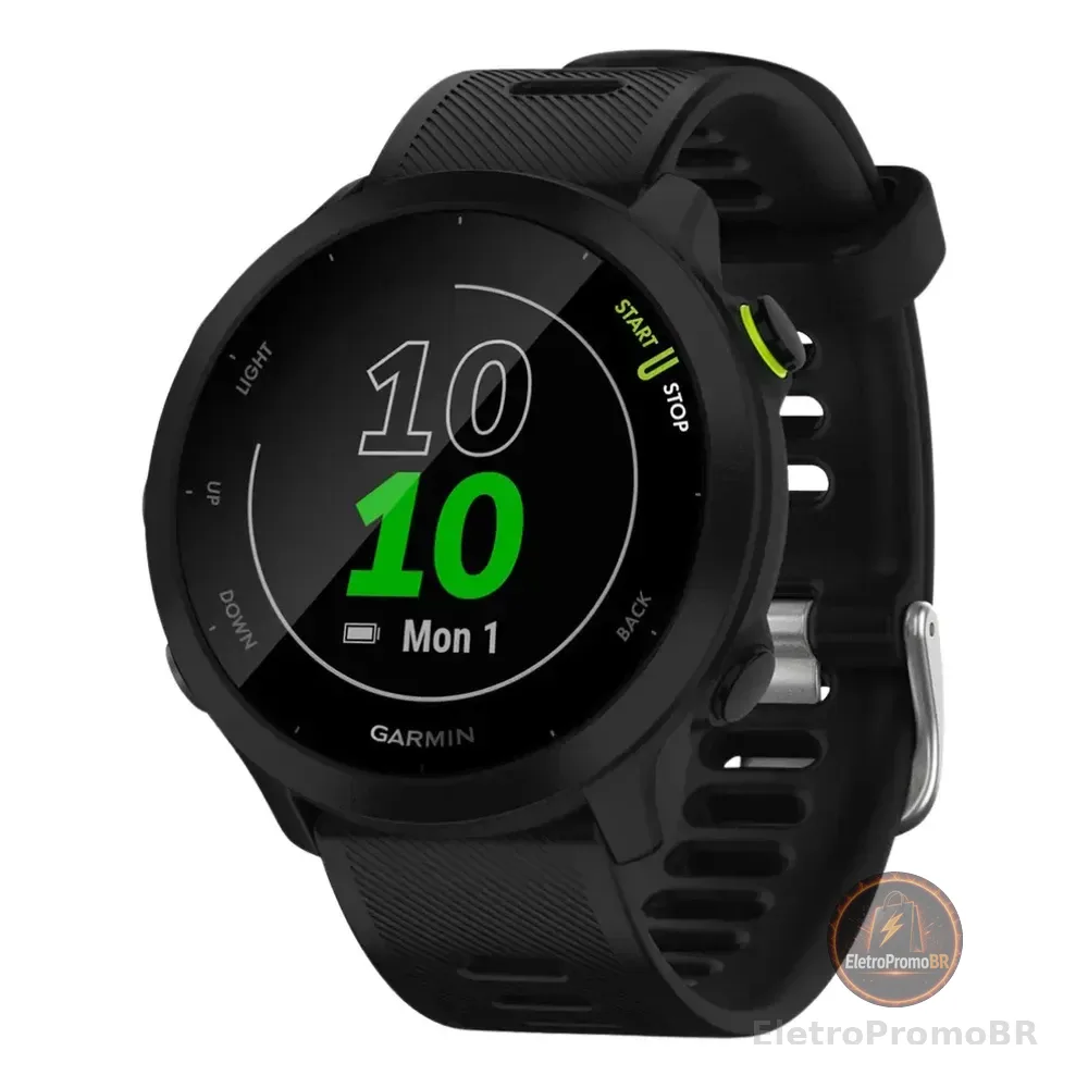Relógio Smartwatch Garmin Forerunner 55 Gps 42mm Preto Mesh