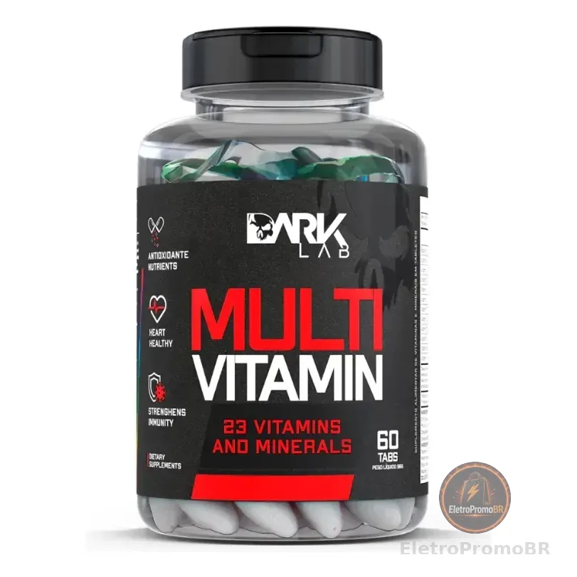 Multivitamin 60 Tabletes - Dark Lab Sabor Natural Sem Sabor