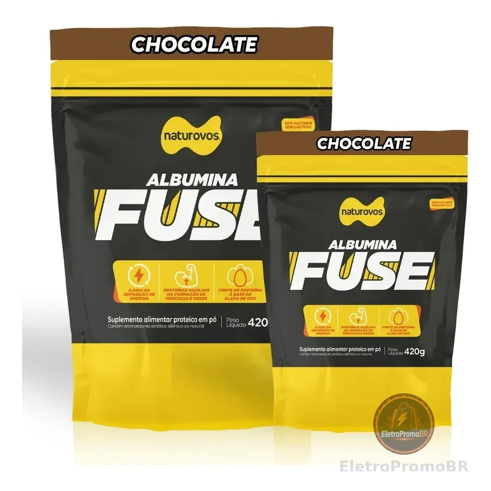 Albumina Fuse Naturovos Refil De Chocolate 420g