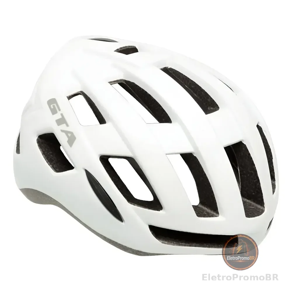 Capacete Ciclismo Bike Rider Mtb Ajustável + Led Traseiro Branco G