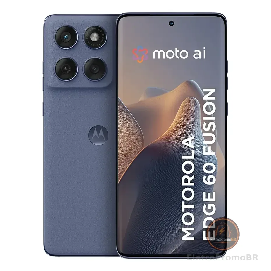 Smartphone Motorola Edge 60 Fusion 5g - 256gb 16gb (8gb Ram+8gb Ram Boost) 50mp Sony Ai Camera Ip68 Nfc - Cinza Vegan Leather